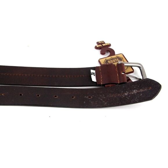 NWT Route 66 BROWN GENUINE LEATHER 1 1/4"Wd CASUAL DRESS MEN'S BELT Sz 46 (74A - Picture 14 of 14